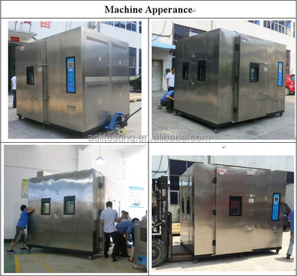 Marche dans la chambre de stabilité du four d'essai à combustion