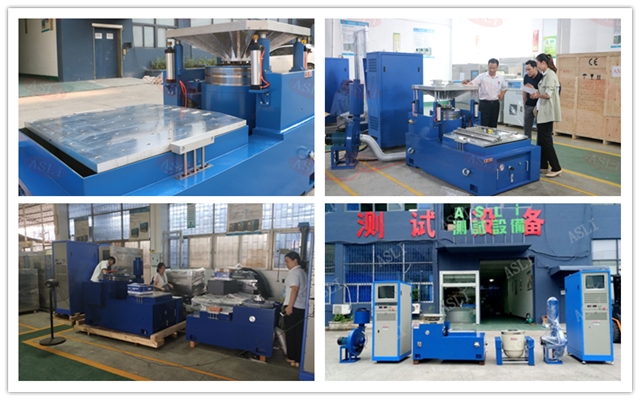 2000Hz sine and random vibration test system — detail view of slip table assembly