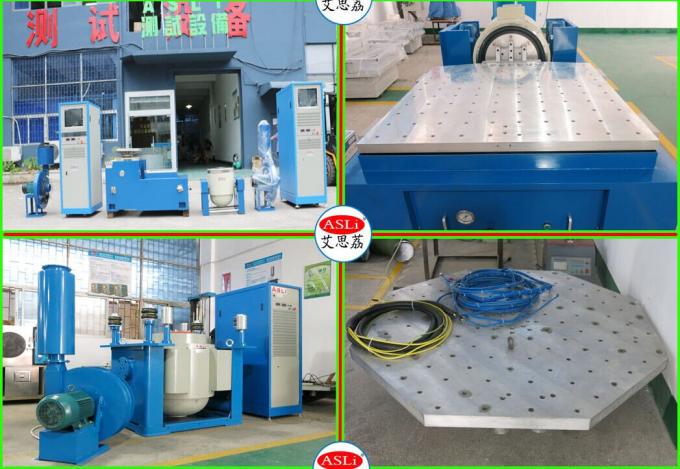 Electrodynamic vibration test system with fixture for electromechanical products – detail view